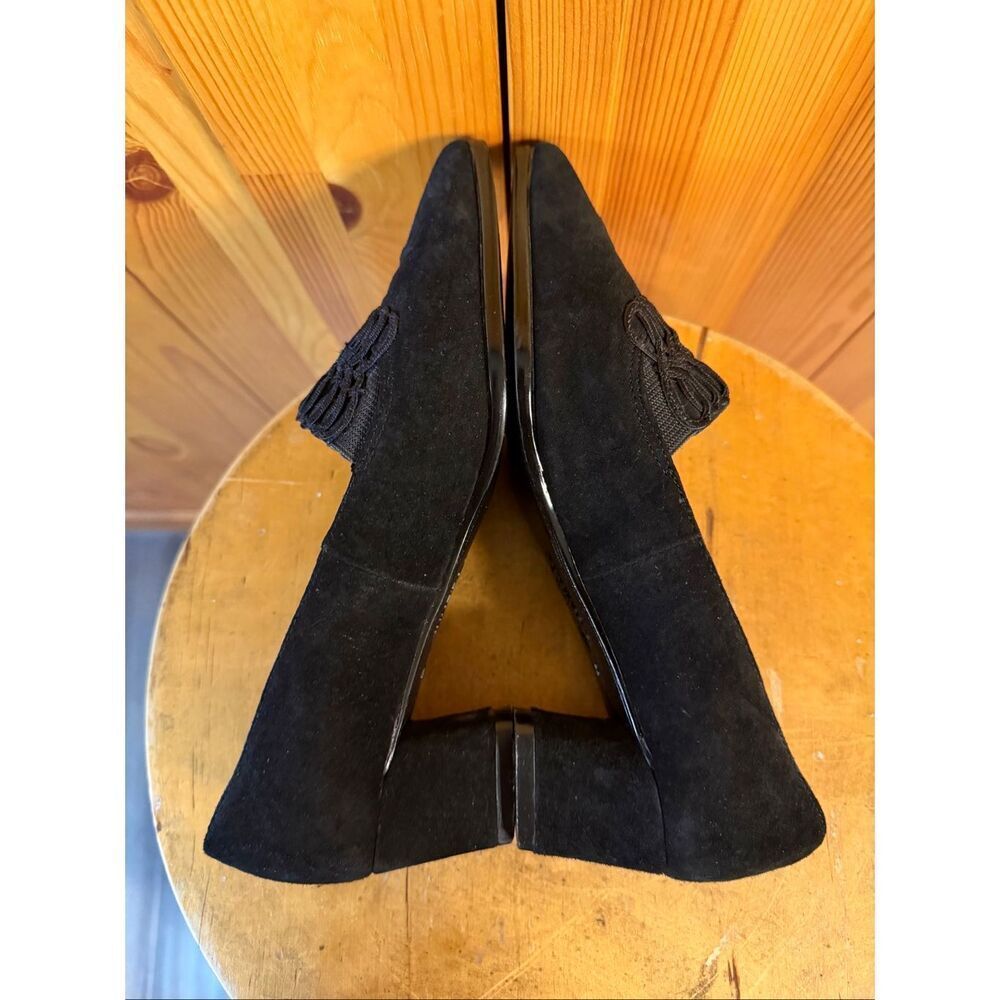 Vintage 80’s 90’s Mootsies Tootsies ladies pointed toe heels pumps black size 6. - Picture 6 of 8
